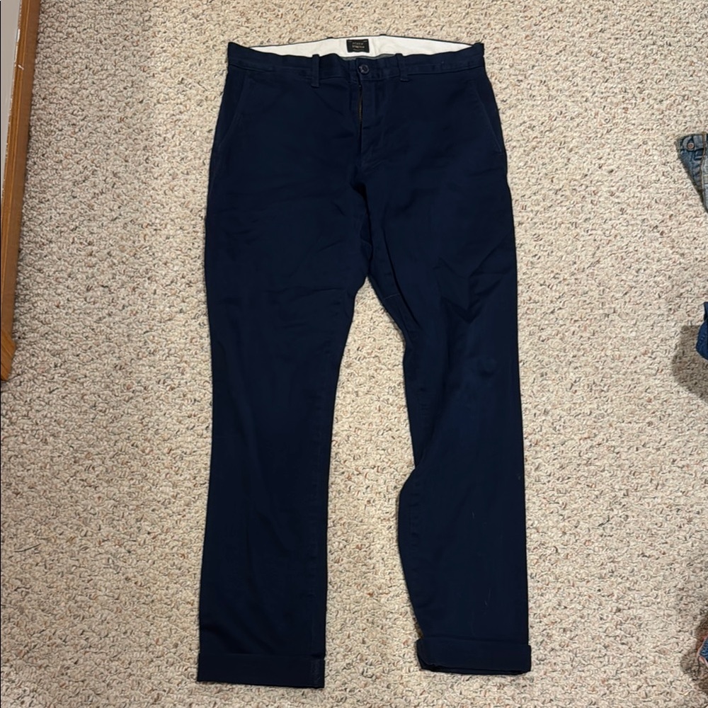 J. Crew Men's Dark Blue Chinos